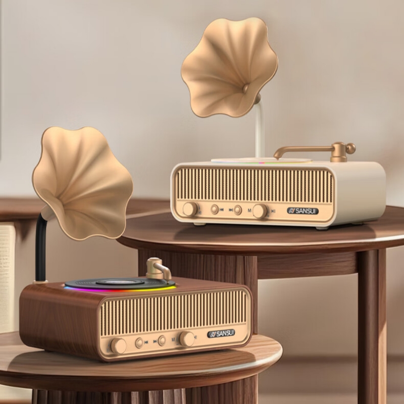 Apple Music Audio Quality - V13 Wireless Bluetooth Speaker Retro Gramophone