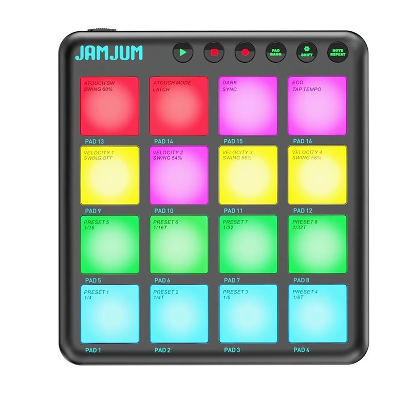 Midi Controller Pad - 【TRAVEL ESSENTIAL】JAMJUM MIDI Controller 16 Key