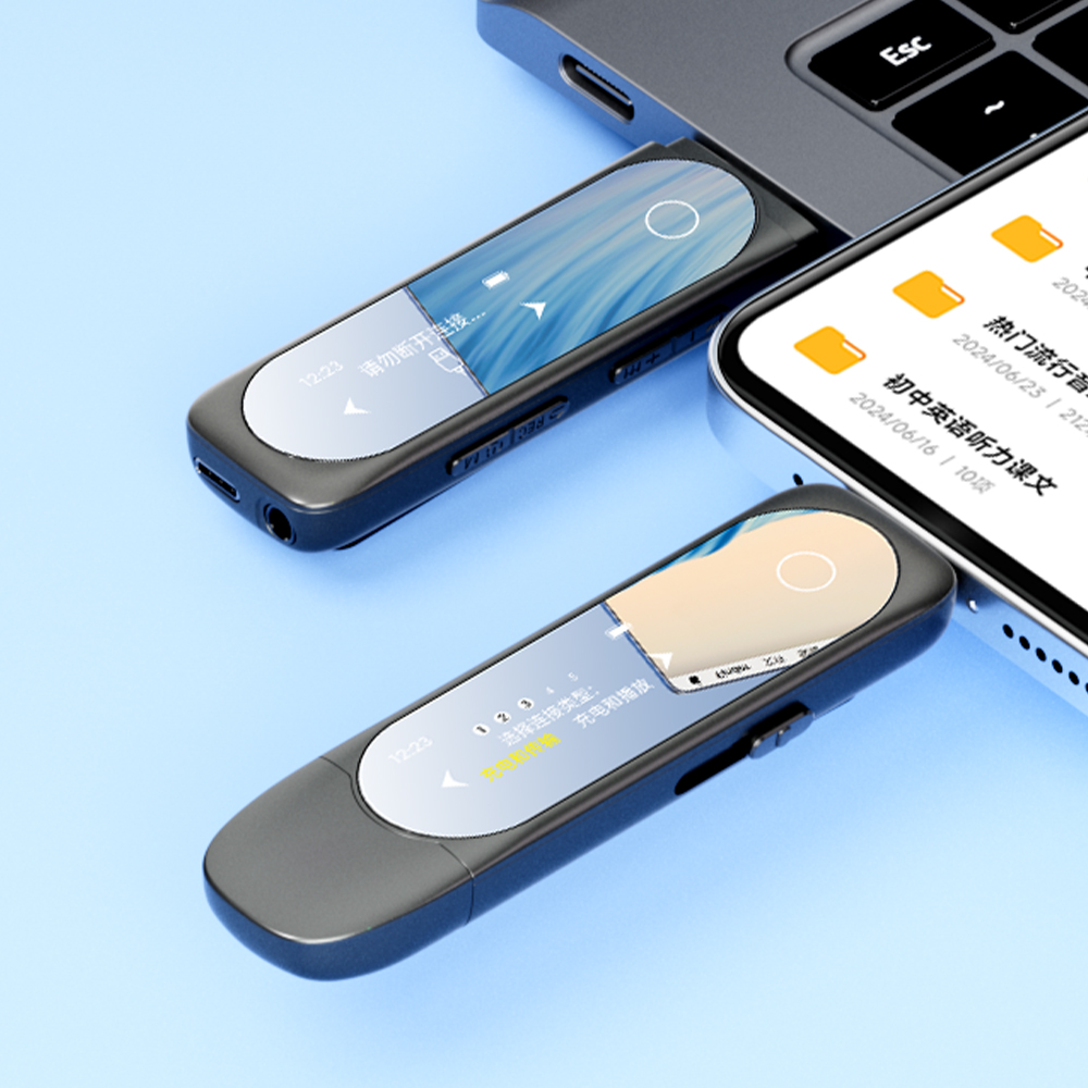 Audio Music Download Free - MP3 Player with Bluetooth Type-C Clip