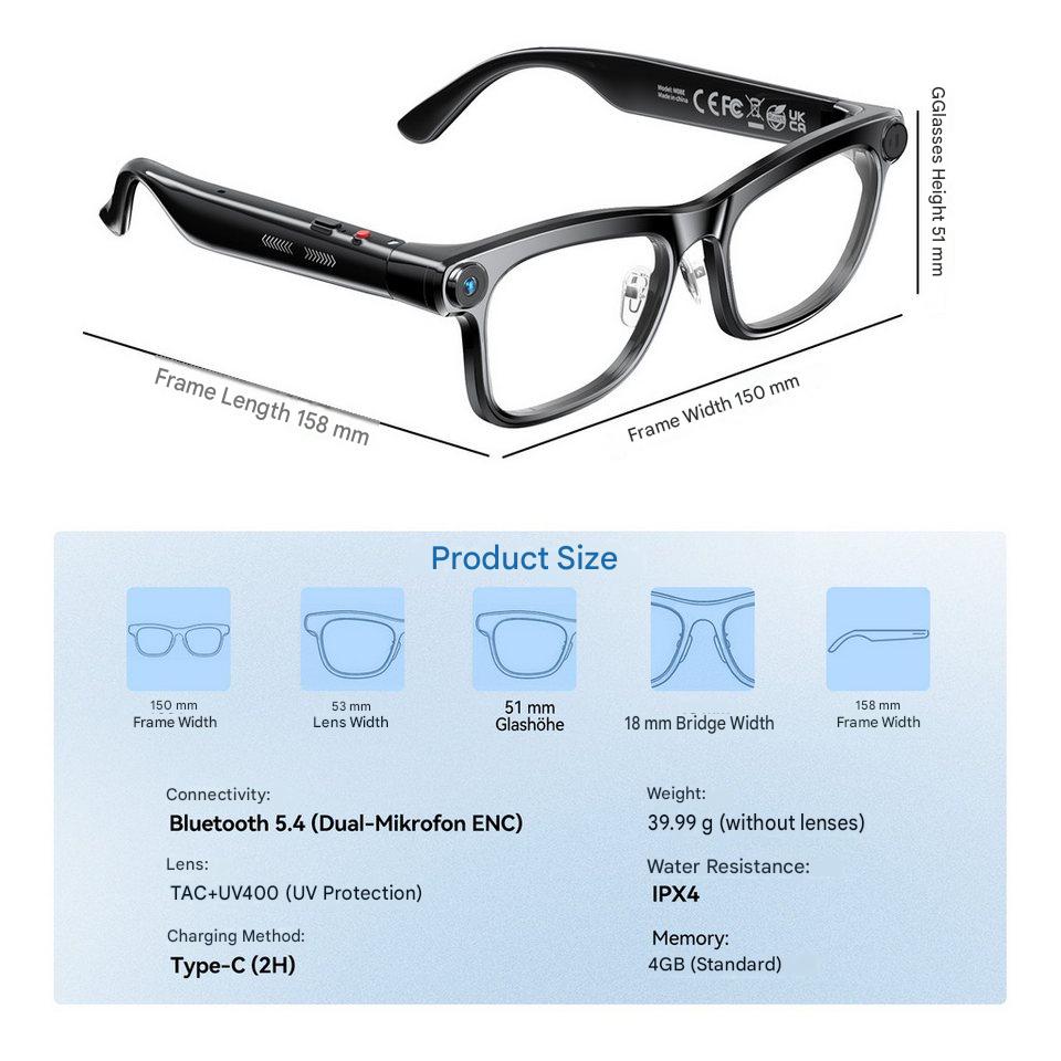 AI Smart Glasses with ChatGPT  - огляд і ціна Audio Music Maker