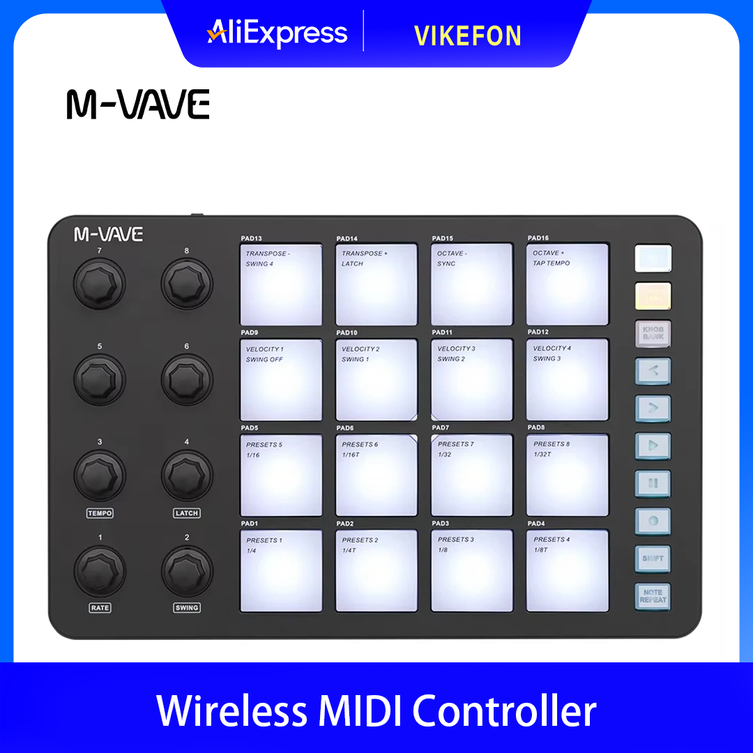 M-VAVE SMC-PAD Wireless MIDI C - огляд і ціна Midi Controller Pad