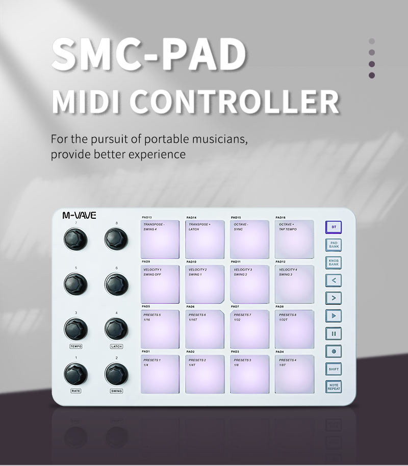 M-Vave SMC-PAD LaunchPad Desig - огляд і ціна Midi Controller Pad