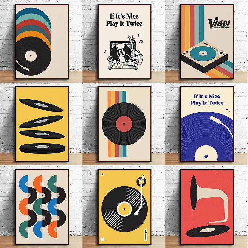 Mid Century Vinyl Record Canva - огляд і ціна Audio Music Live