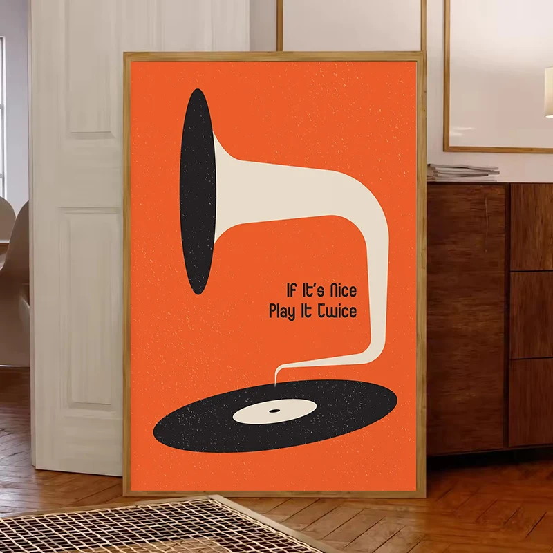 Mid Century Vinyl Record Canva - огляд і ціна Audio Music Live