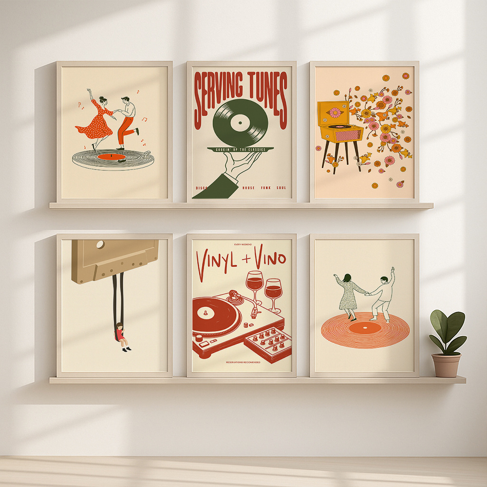 1pc Vintage Music Canvas Poste - огляд і ціна Audio Music Live