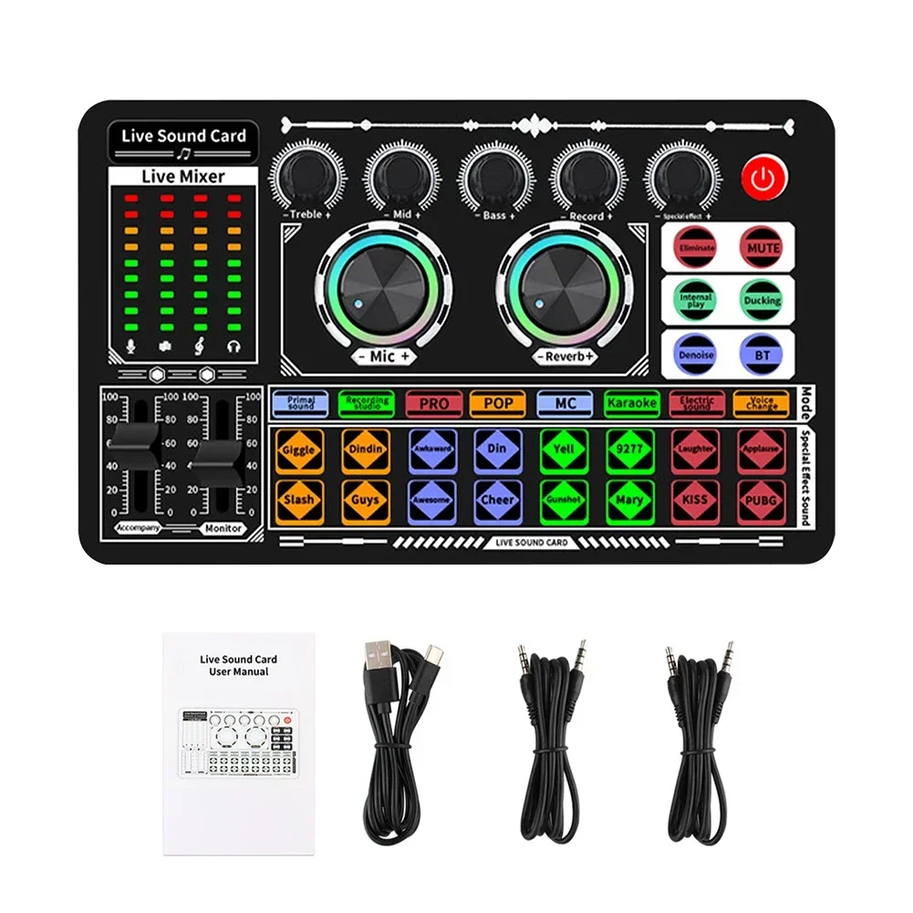 USB Audio Mixer Live Sound Car - огляд і ціна Audio Music Voice Changer
