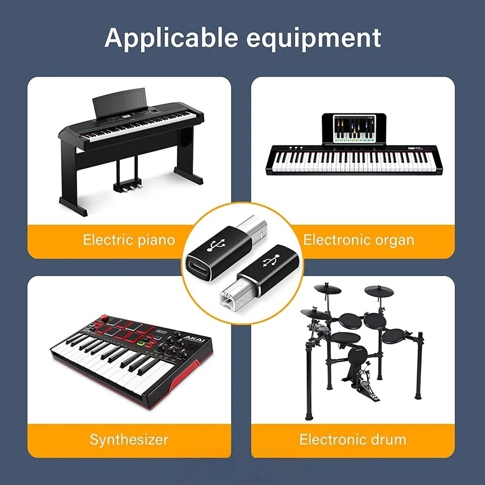 USB B Male to USB Type C Femal - огляд і ціна Midi Controller Pad