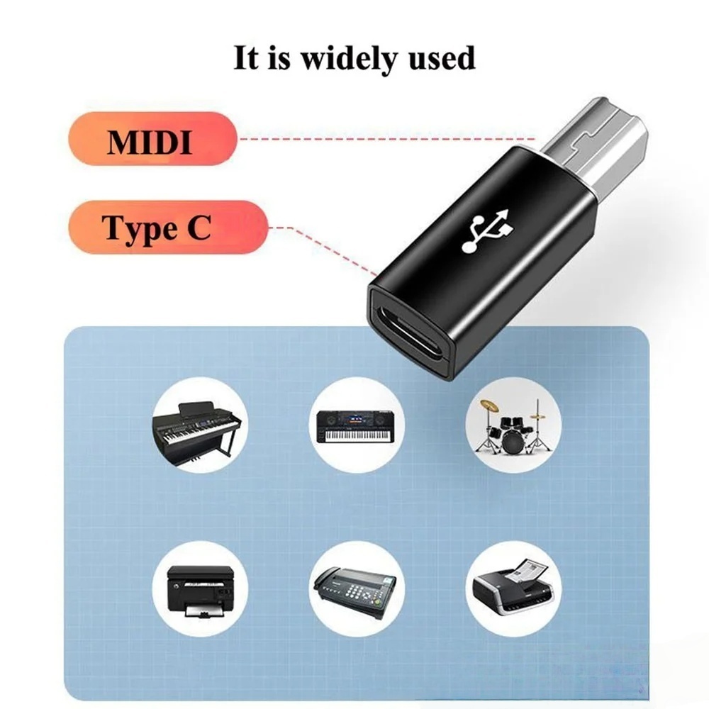 USB B Male to USB Type C Femal - огляд і ціна Midi Controller Pad