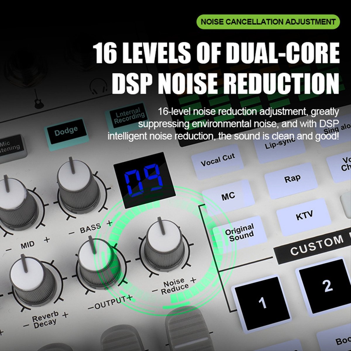 DT77 SN800 Live Sound Card Voi - огляд і ціна Audio Music Voice Changer