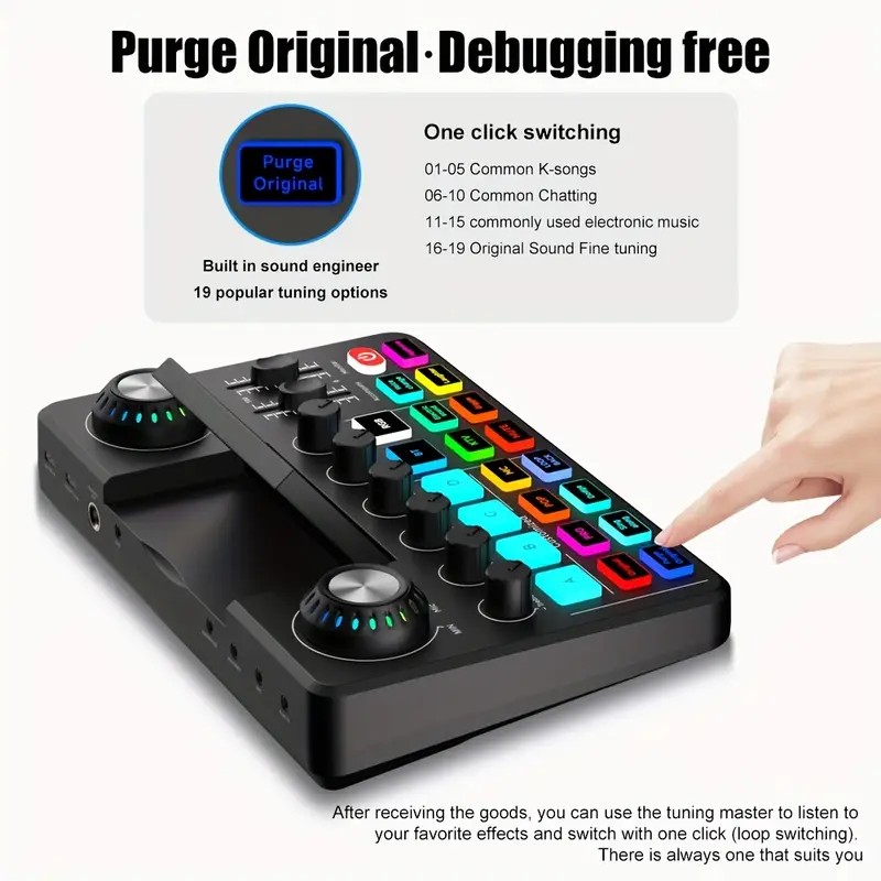 Audio Mixer, Live Sound Card w - огляд і ціна Audio Music Voice Changer